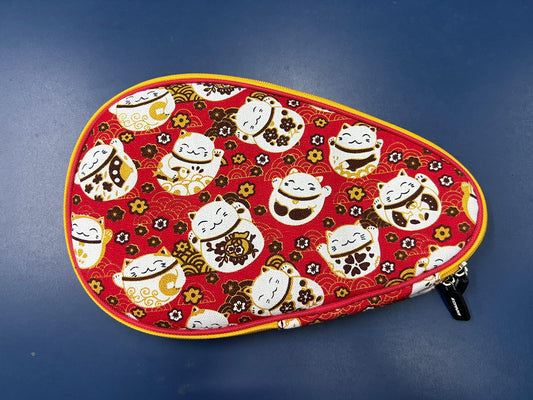 KOMANN WATERDROP CUTE CAT DOUBLE BAT CASE (高猛水滴形可愛貓乒乓球雙拍套)
