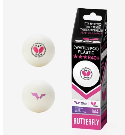 BUTTERFLY WTT R40+ 3 STAR BALL (蝴蝶三星 R40+ 乒乓球)