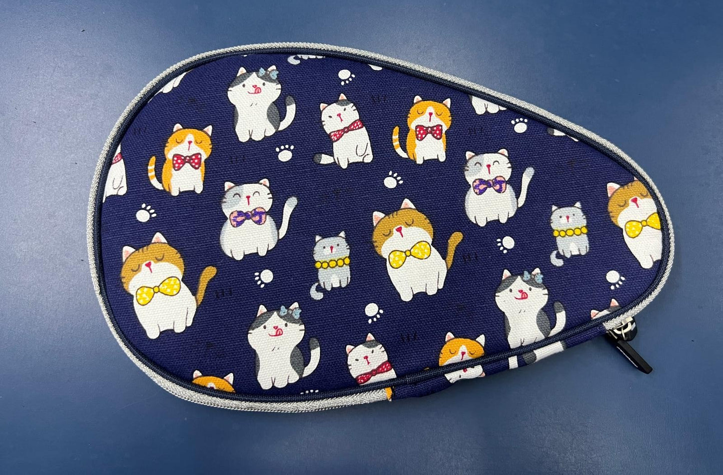 KOMANN WATERDROP CUTE CAT DOUBLE BAT CASE (高猛水滴形可愛貓乒乓球雙拍套)