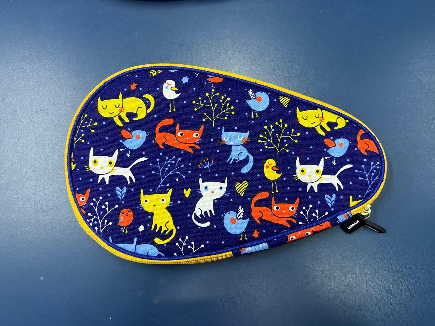 KOMANN WATERDROP CUTE CAT DOUBLE BAT CASE (高猛水滴形可愛貓乒乓球雙拍套)