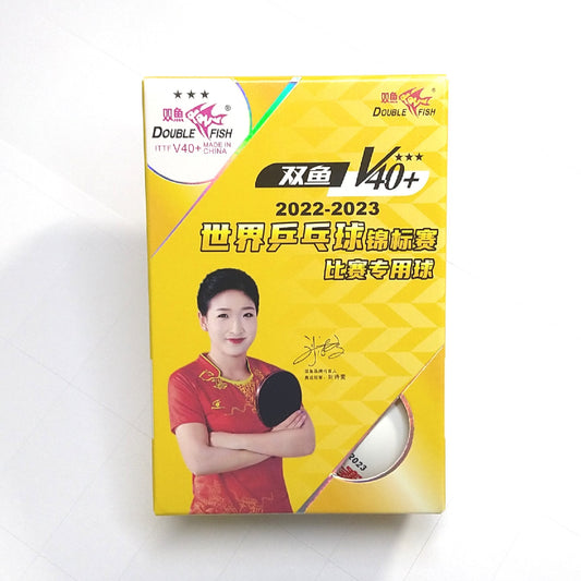 DOUBLE FISH  V40+ 3 STAR BALL (6 / pcs) (雙魚世乒賽V40+ 乒乓球)